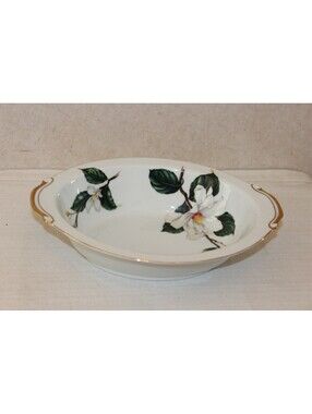 Vintage Seyei Japan Camellia Fine China Oval Serving Bowl